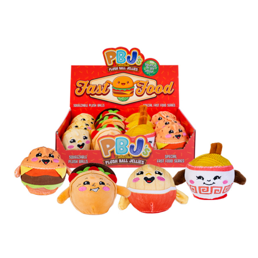 Plush Ball Jellies Squishy Fast Food Assorted