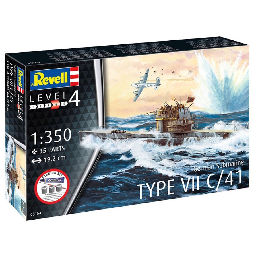 Revell Model Kit Starter Set German Submarine Type VII C41