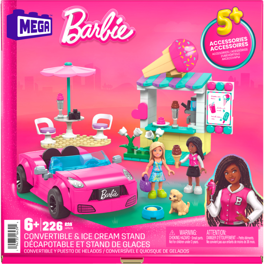Mega Construx Barbie Convertible & Ice Cream Stand