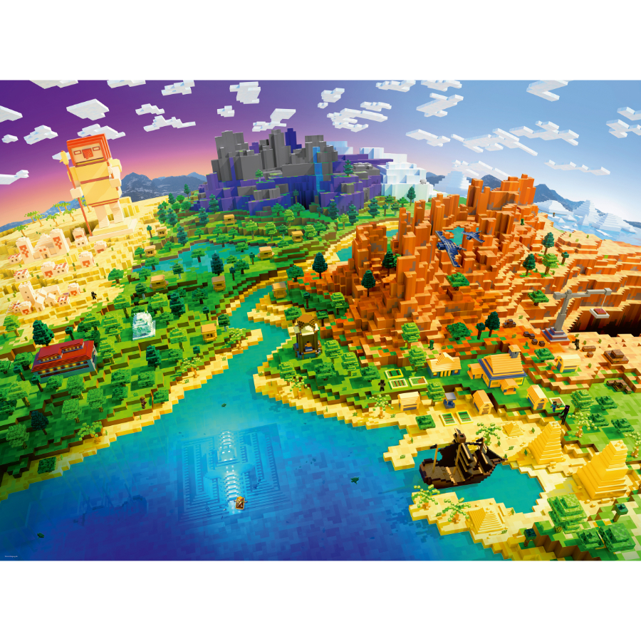 Ravensburger Puzzle Minecraft 1500 Piece Minecraft World | Toys | Casey ...