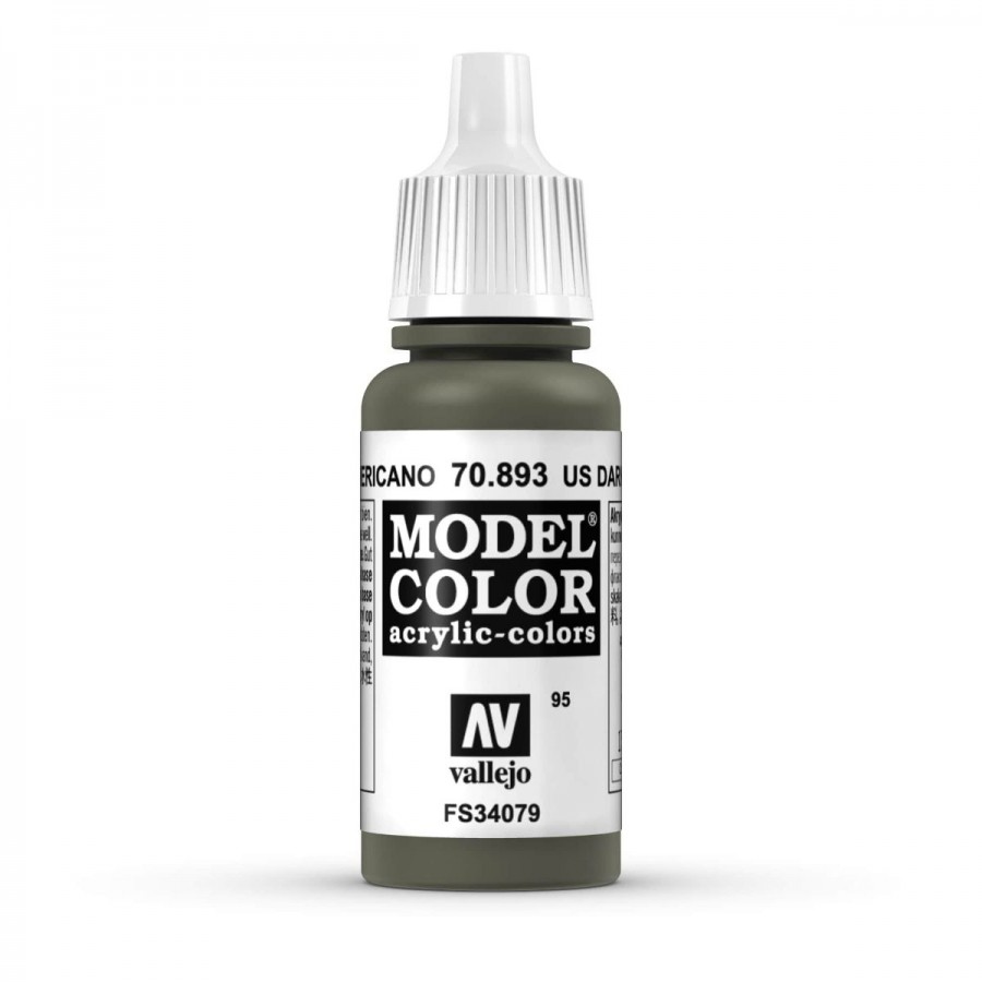 Vallejo Acrylic Paint Model Colour US Dark Green 17-18ml