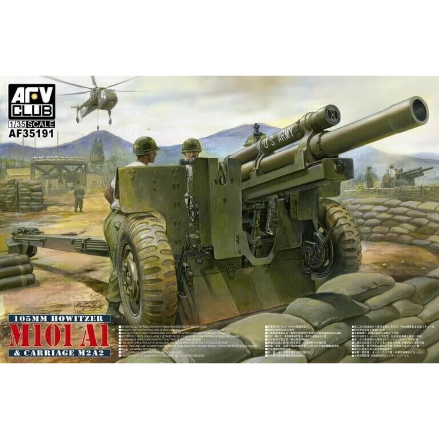 AFV Club Model Kit 1:35 105mm Howitzer M101A1 & Carriage M2A2 Australian Decals