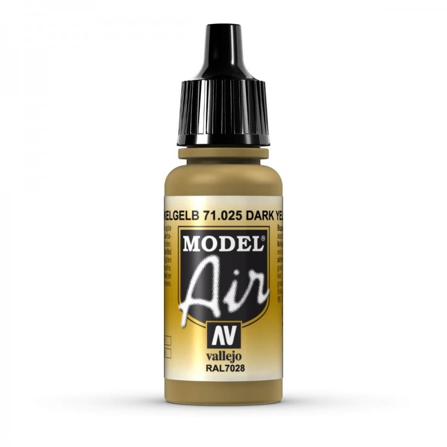Vallejo Acrylic Paint Model Air Dark Yellow 17ml