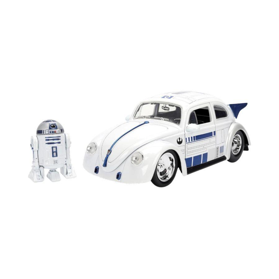 Jada Diecast 1:24 Star Wars 1959 Volkswagen Drag Beetle With R2-D2 Figure