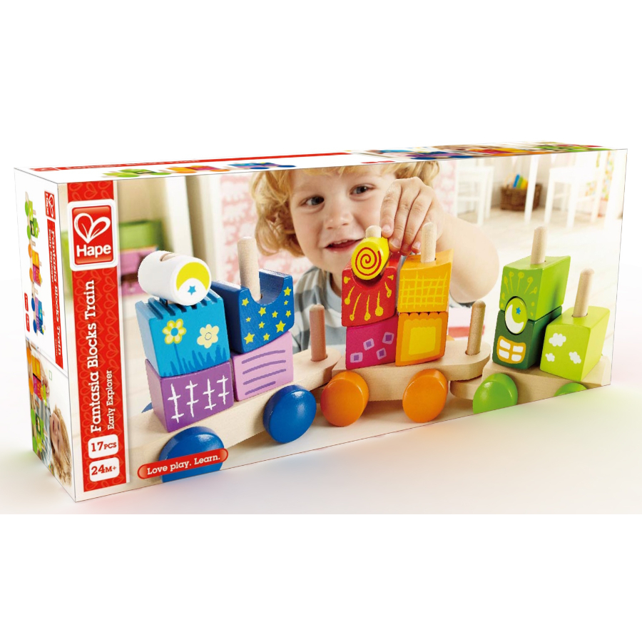 Hape Wooden Fantasia Blocks Train