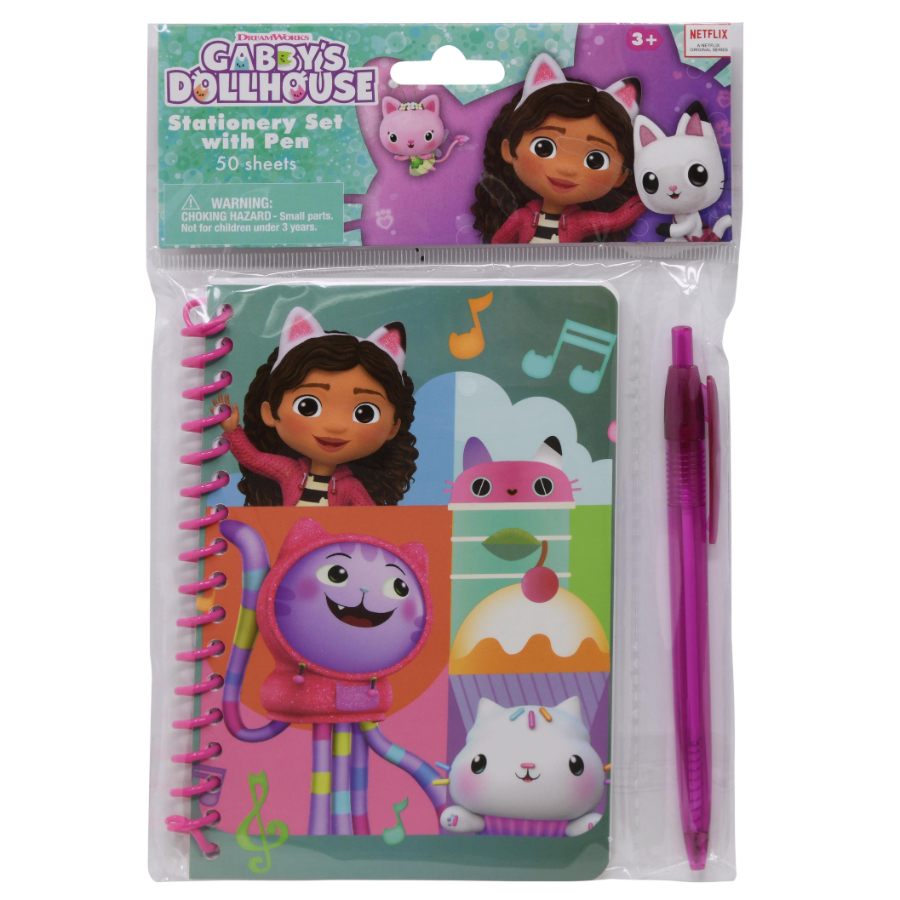 Gabbys Dollhouse Spiral Notebook & Pen