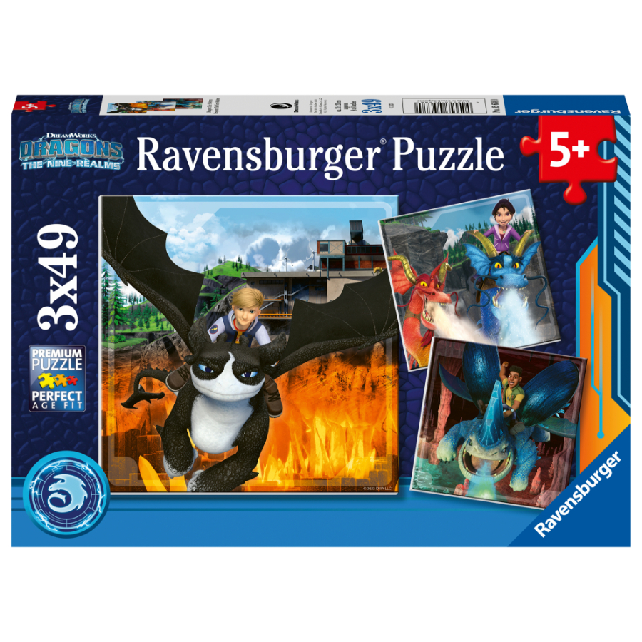 Ravensburger Puzzle 3x49 Piece Dragons