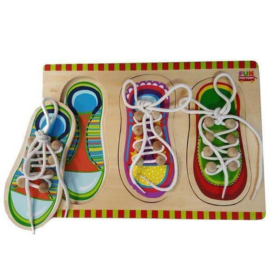 Puzzle Shoe Lacing Wood