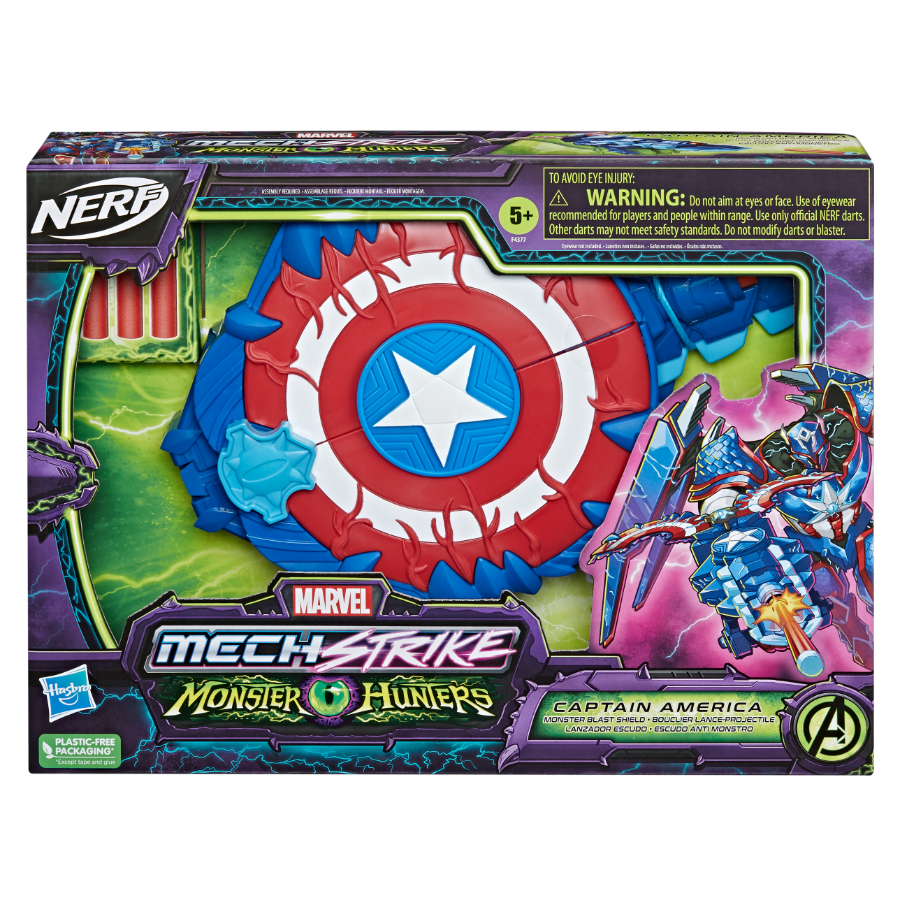 Nerf Marvel Monster Hunters Captain America Shield