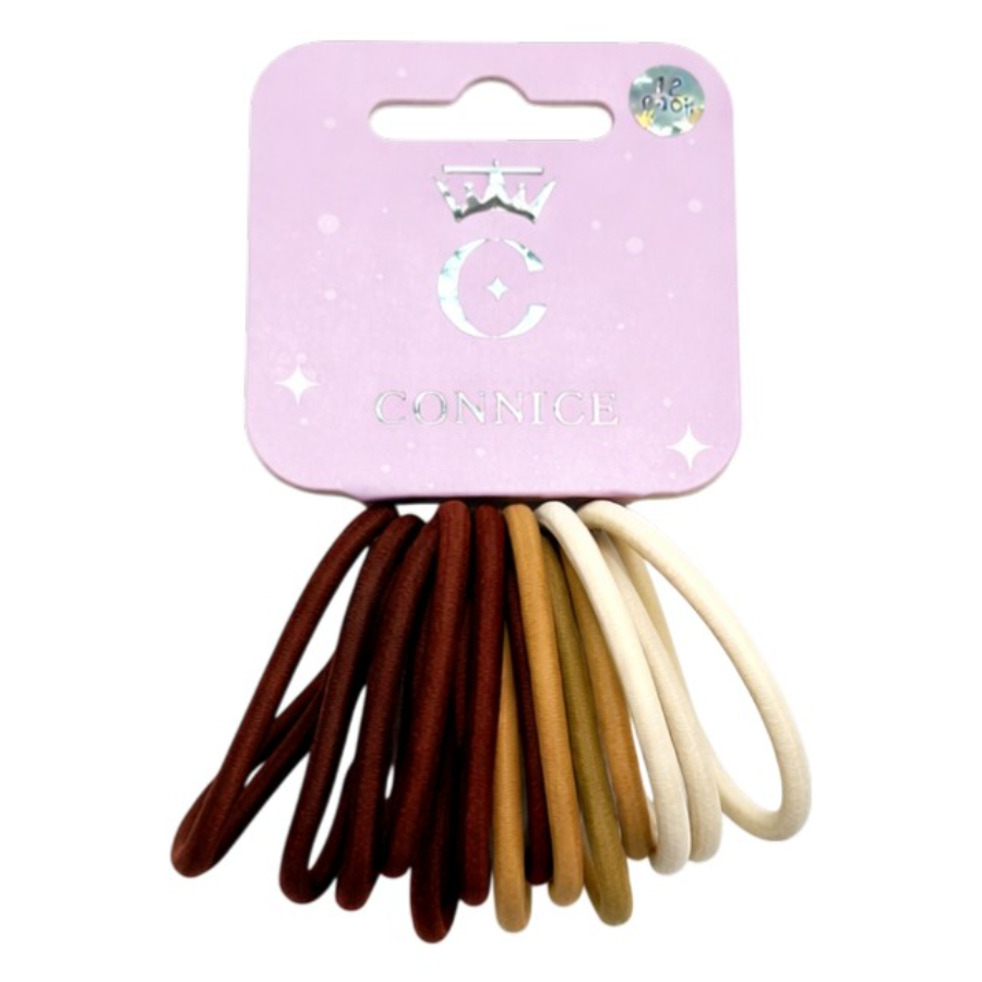 Kids Hair Ties Neutral Colours 12 Pack