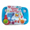 Rainbow Shape Sorter Eggs In Carton