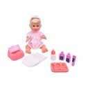 Dolls World Drink & Wet Baby Doll Olivia 38cm & Accessories
