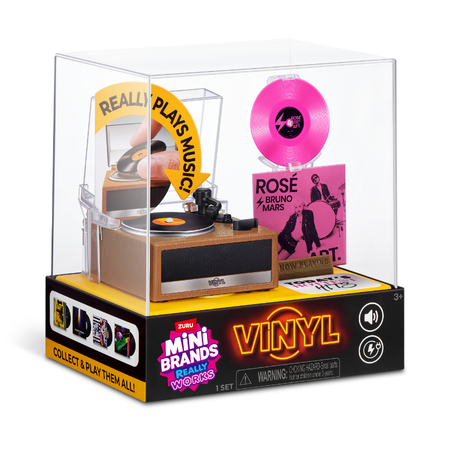 Mini Brands Vinyls Record Player & Accessories Playset Series 1