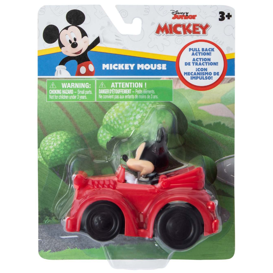 Disney Mickey & Minnie Pull Back Racers Assorted