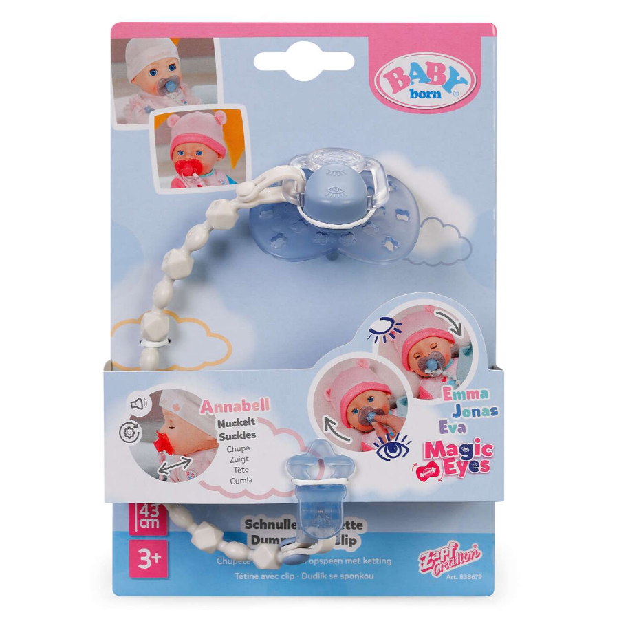 Baby Born Dummy With Clip Assorted Colours