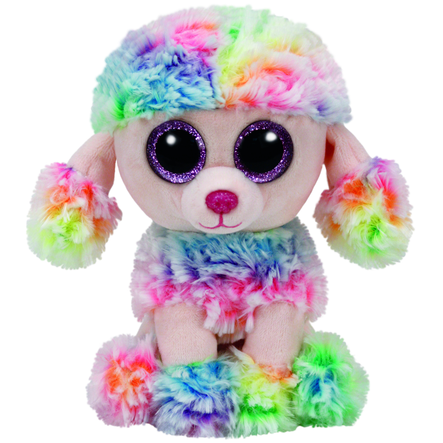 Beanie Boos Regular Plush Rainbow Poodle