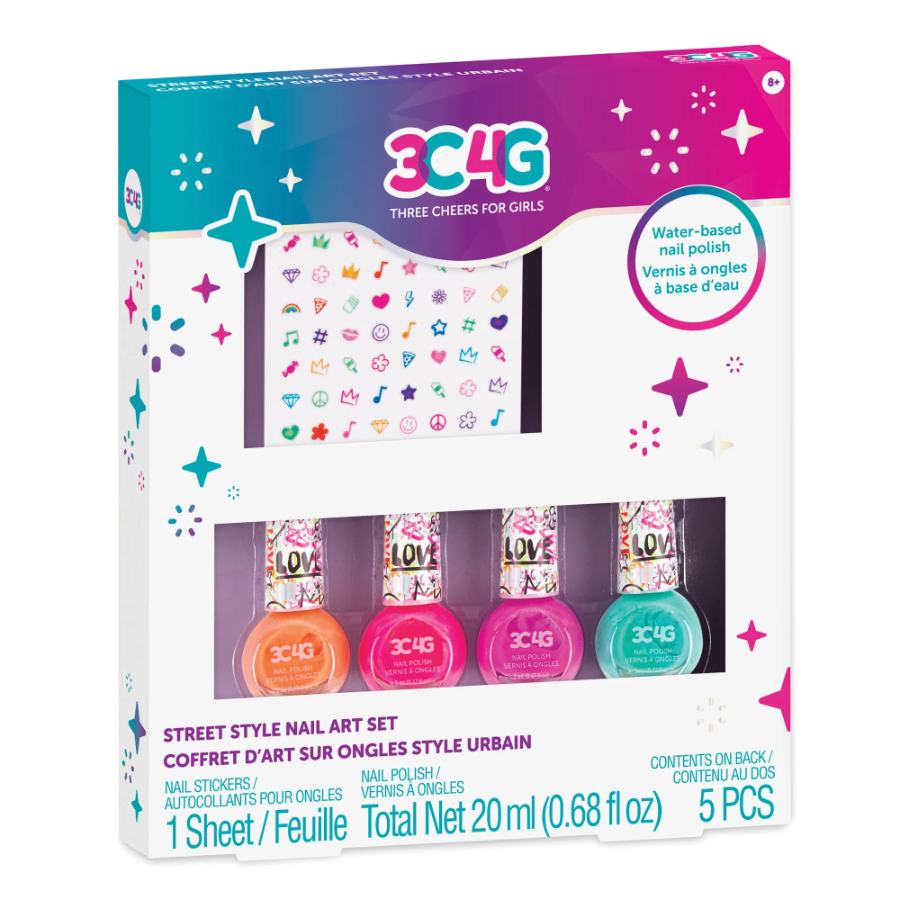 3C4G Graffiti Nail Polish & Nail Sticker Set