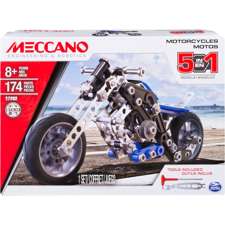 Meccano 5 Models Set Motorcycle