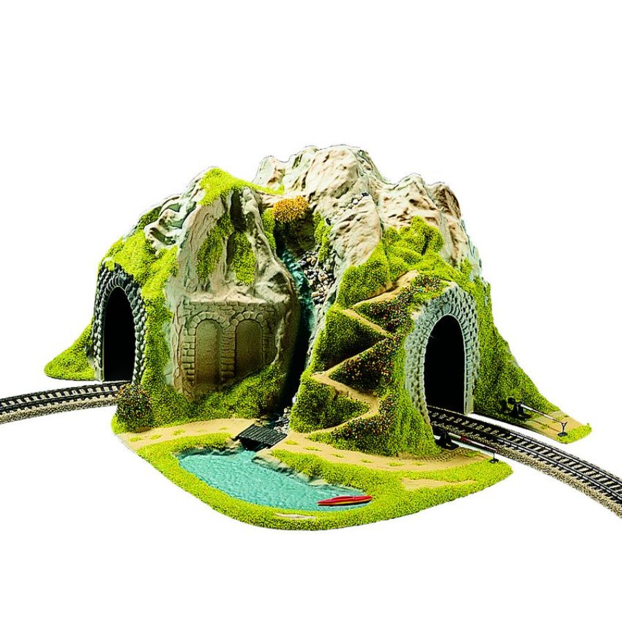 Noch Rail Scenery HO-OO Corner Tunnel Single Track Curved 41x37x22cm
