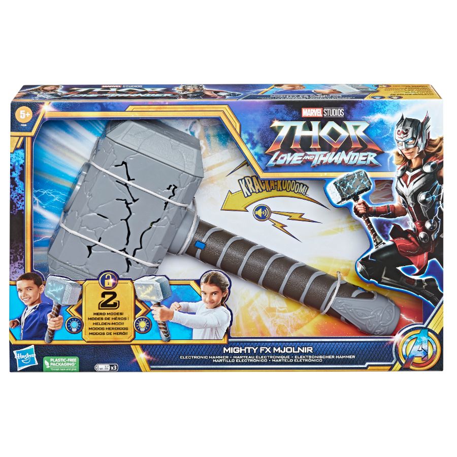 Marvel Thor Love & Thunder Mighty FX Mjolnir Electric Hammer