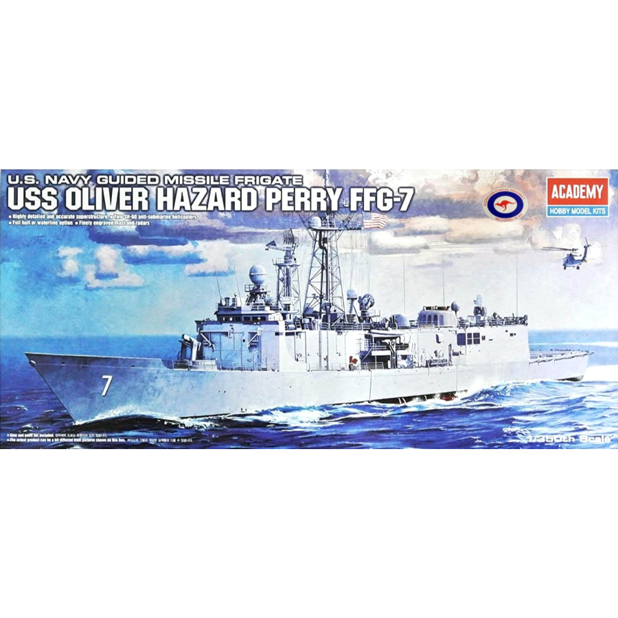 Academy Model Kit 1:350 USS Oliver Hazard Perry FFG7 Frigate Australian Decals