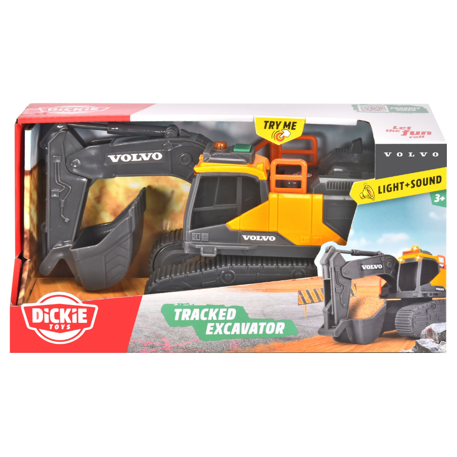 Dickie Toys Volvo Tracked Excavator With Lights & Sounds 23cm