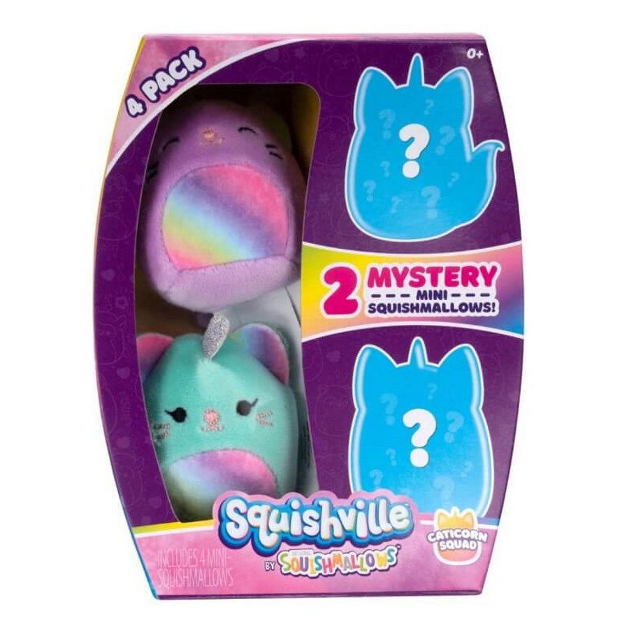 Squishmallows Squishville Mini Plush 4 Pack Assorted