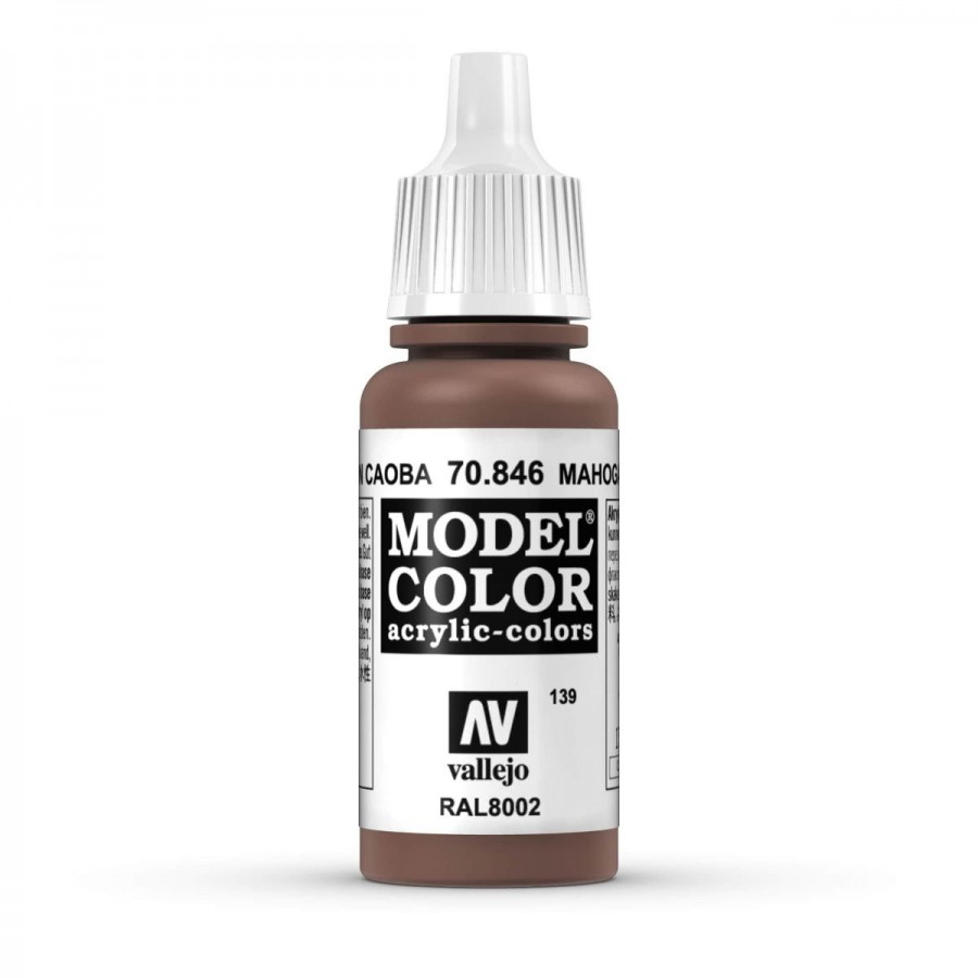 Vallejo Acrylic Paint Model Colour Mahogany Brown 17-18ml