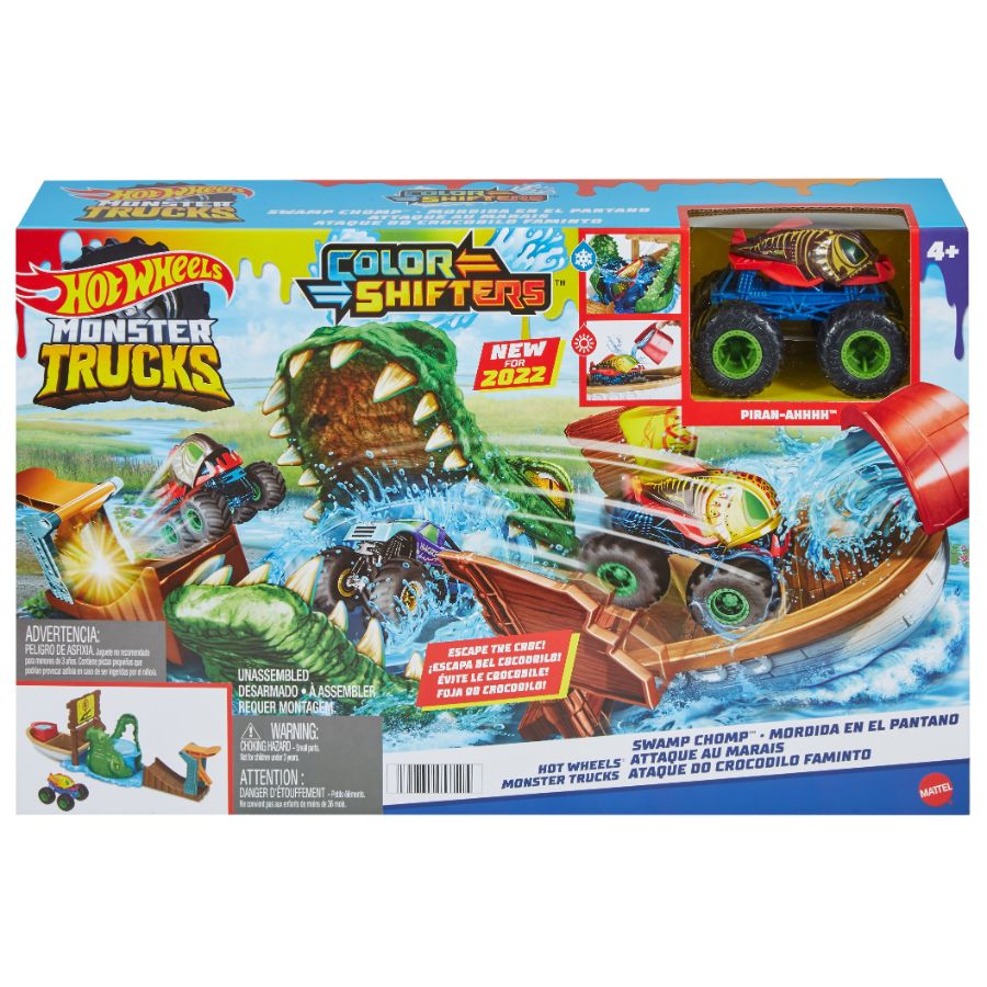 Hot Wheels Monster Trucks Colour Shifters Swamp Chomp Playset