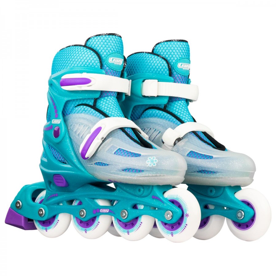 Inline Skates 148 Teal Size Adjustable Large Size 5-8