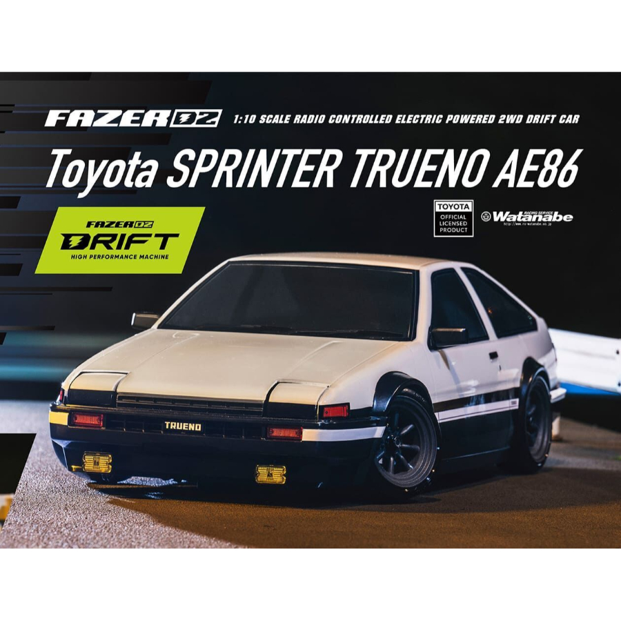 Kyosho Radio Control 1:10 Fazer D2 Toyota Sprinter Trueno AE86 White 2WD RTR