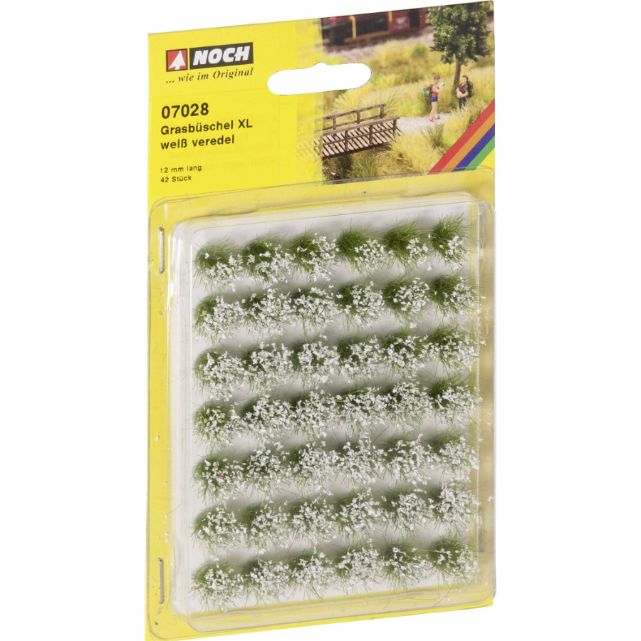 Noch Rail Scenery Grass Tufts XL Blooming White