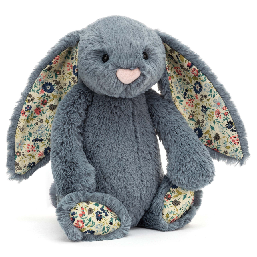 Jellycat Bashful Blossom Bunny Dusky Blue Original Medium