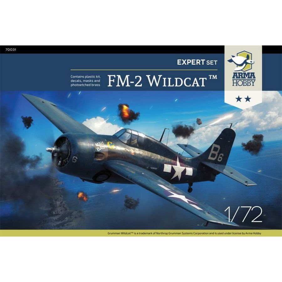 Arma Hobby Model Kit 1:72 FM-2 Wildcat Expert Set