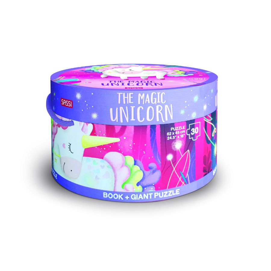 Sassi Book & Giant 30 Piece Puzzle Unicorn