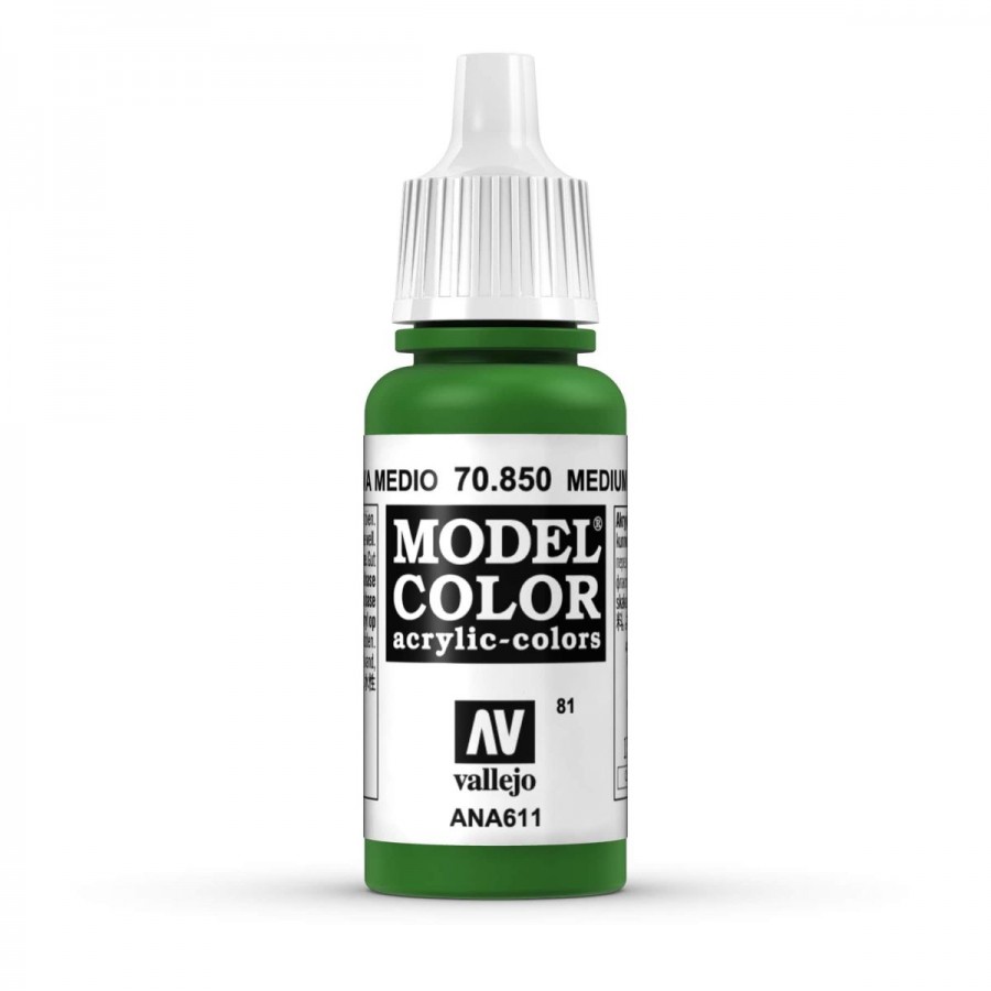 Vallejo Acrylic Paint Model Colour Medium Olive 17-18ml