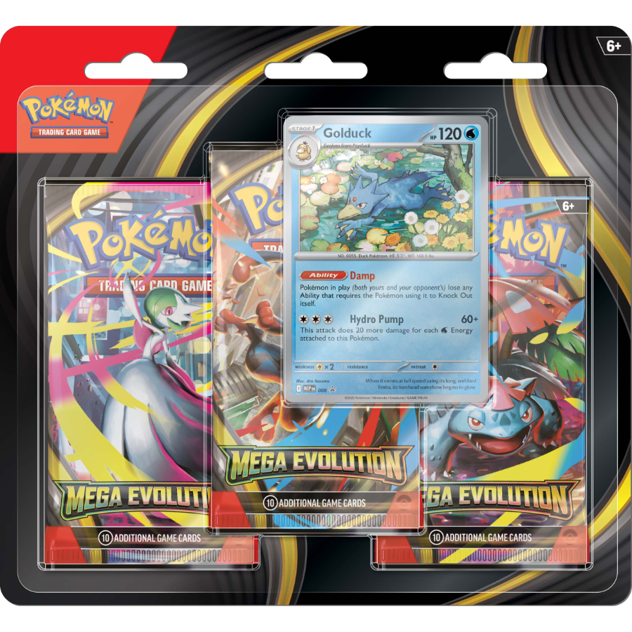 Pokemon TCG Mega Evolutions Three Booster Blister Pack