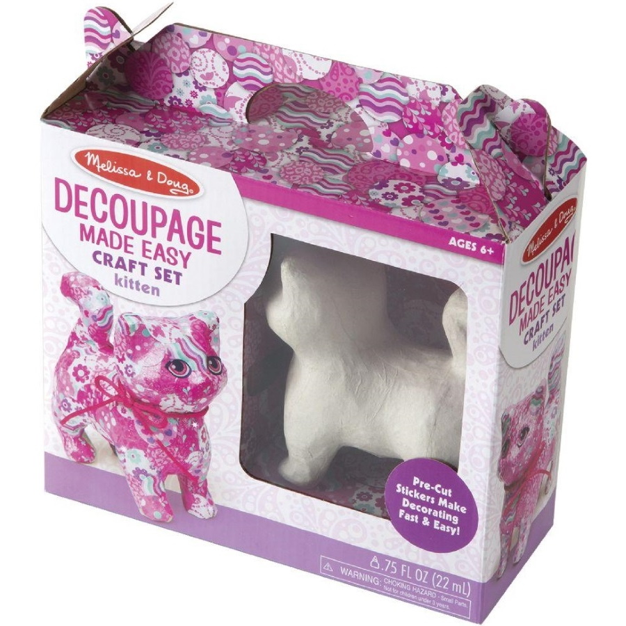 Melissa & Doug Decoupage Made Easy Craft Set Kitten