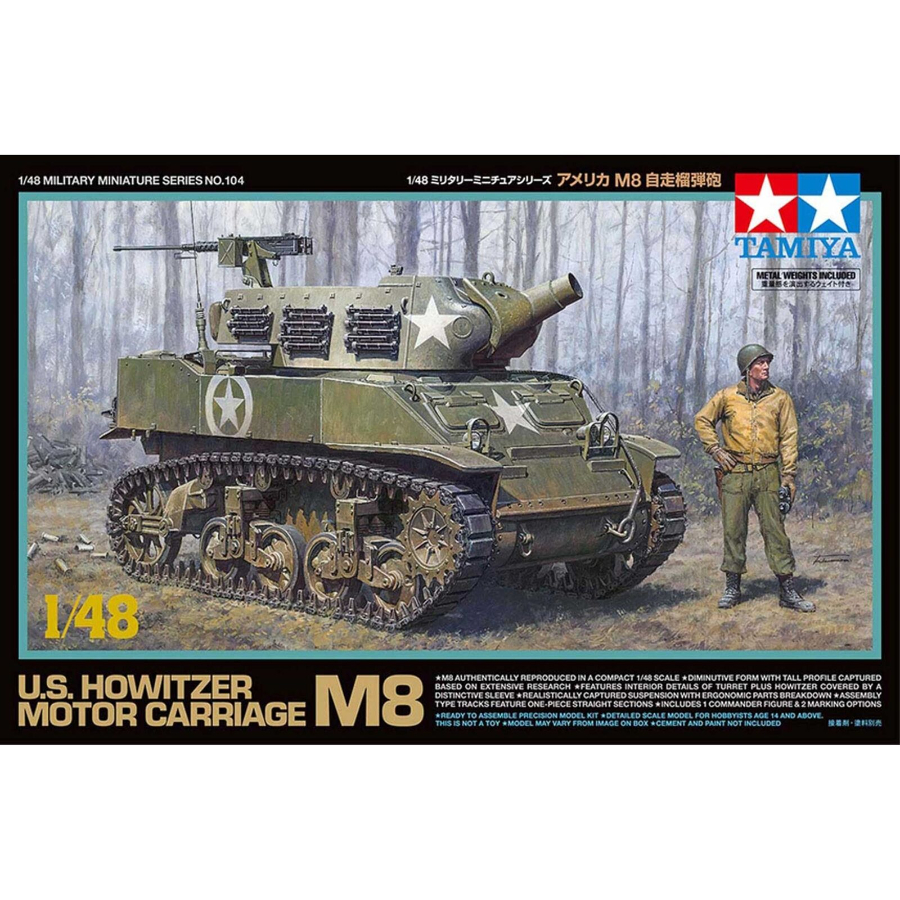 Tamiya Model Kit 1:48 US Howitzer Motor Carriage M8