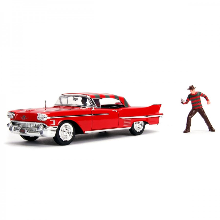 Jada Diecast 1:24 Nightmare on Elm Street Freddy With 1958 Cadillac