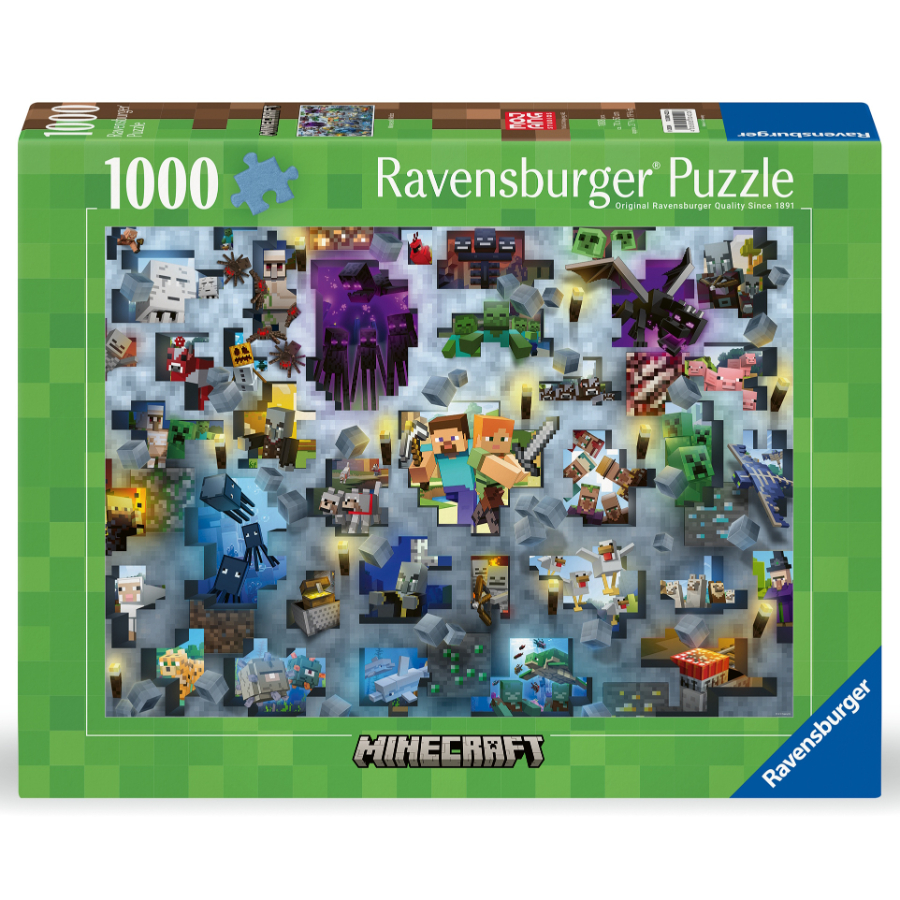 Ravensburger Puzzle Minecraft 1000 Piece Minecraft Challenge SF