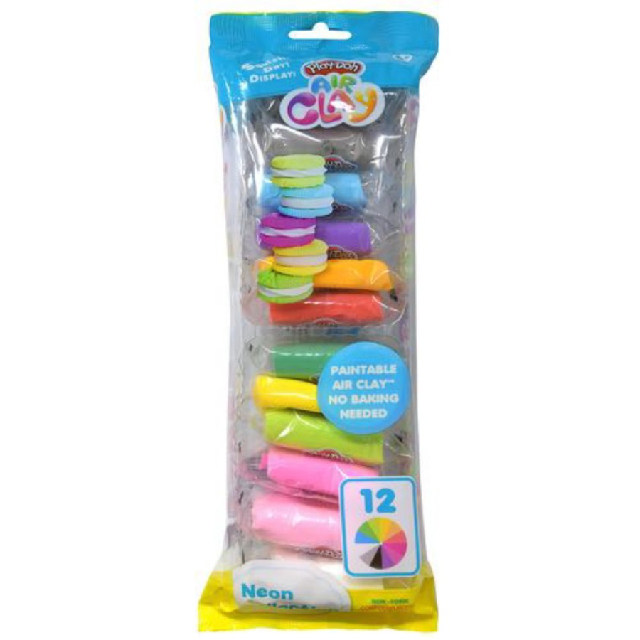 Playdoh Air Clay Neon 12 Pack In Bag