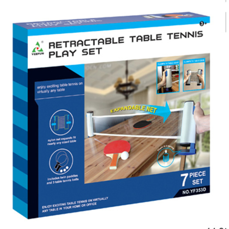Table Tennis Set With Play Anywhere Retractable Net