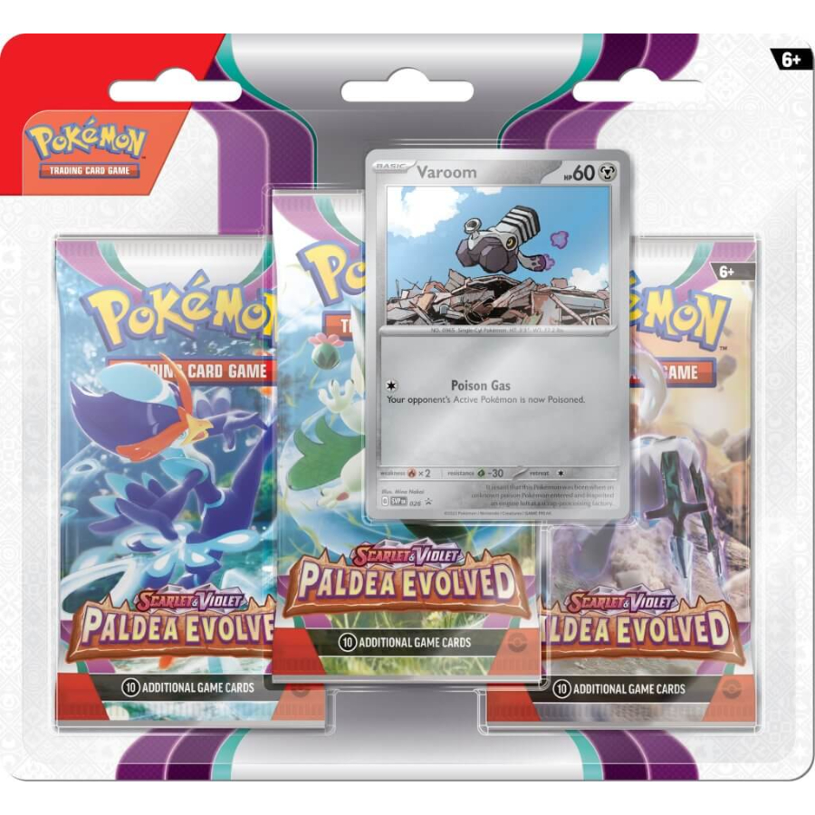 Pokemon TCG Scarlet & Violet Paldea Evolved Three Booster Blister Pack Assorted