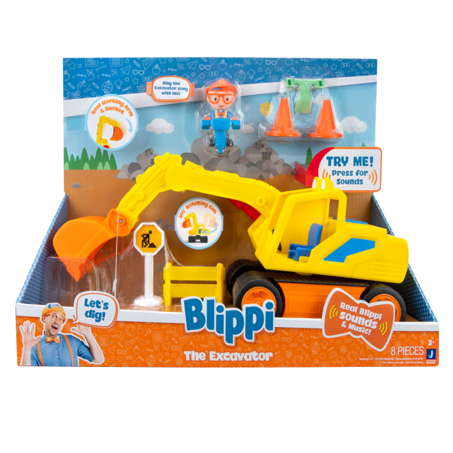 Blippi Excavator With Figure & Accessories
