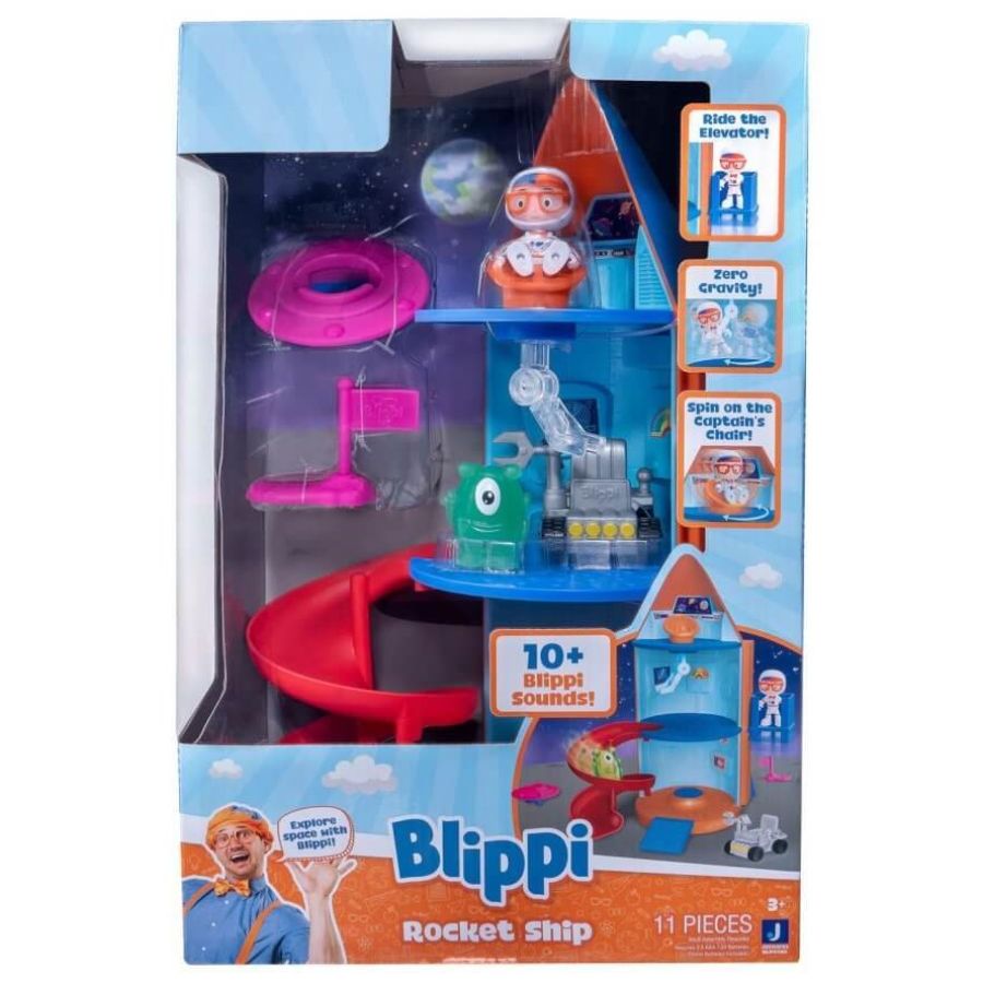 Blippi Rocket Ship & Accessories playset