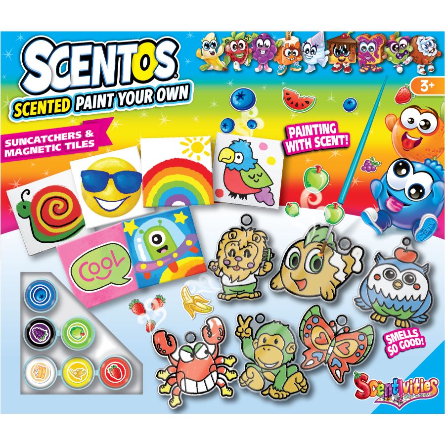 Scentos Scented Paint Your Own Suncatchers & Magnetic Tiles