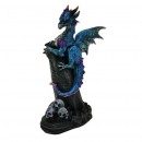 Dragon On Rune Stone Rock 11cm Assorted