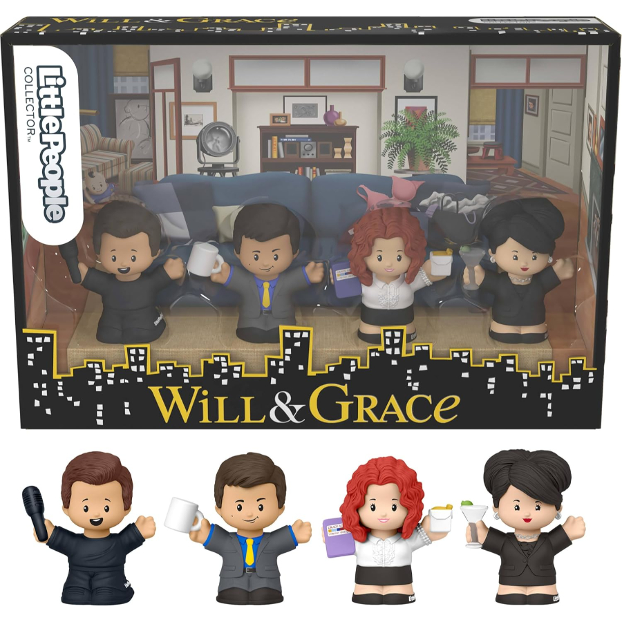 Little People Collector Will & Grace 4 Figures Set
