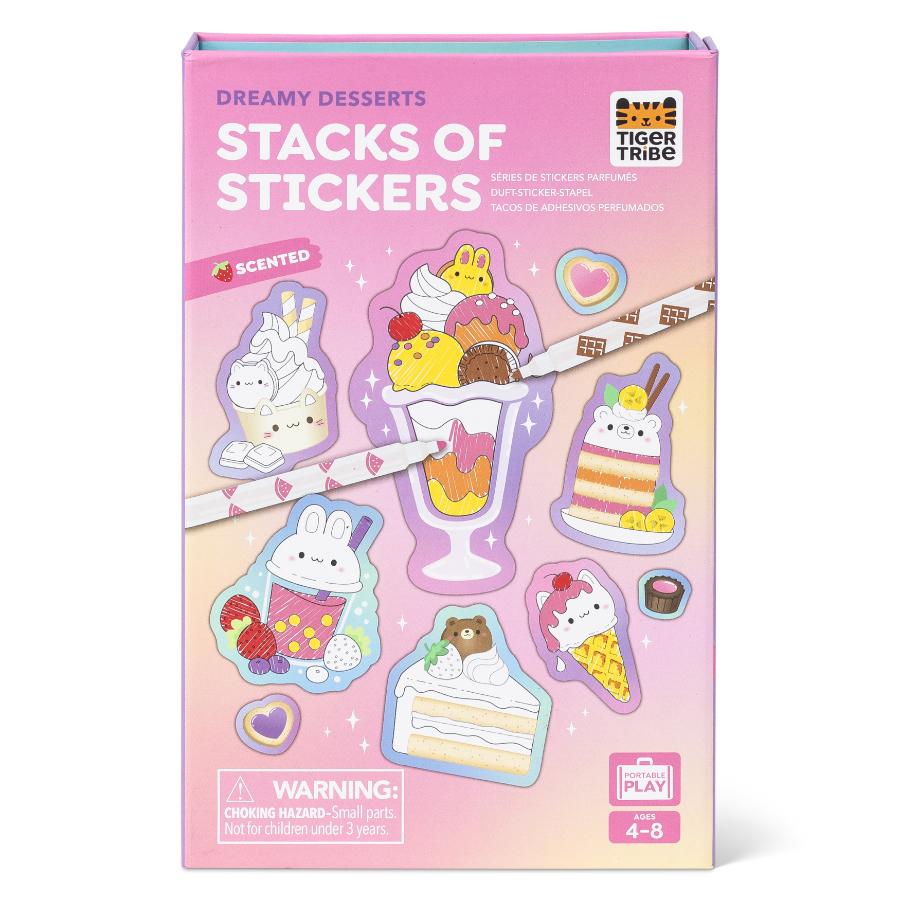 Tiger Tribe Stationery Scented Stacks Of Stickers Dreamy Desserts